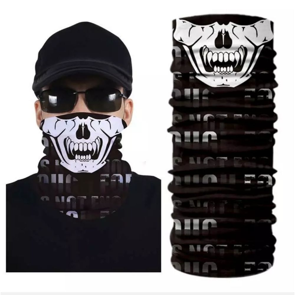 Bandana Neck Gaiter Skull Face Mask Bandanas Tube Breathable Rave Face Scarf US